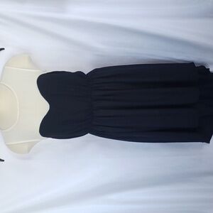 Women's Sleeveless Sheath Sexy Heart Shape Open Back Black Cream M, 18" PTP